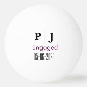 Personalised Monogram Wedding Ping Pong Ball