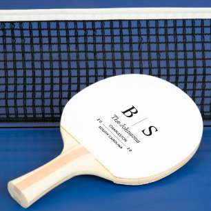 Personalised Monogram Wedding Ping Pong Paddle
