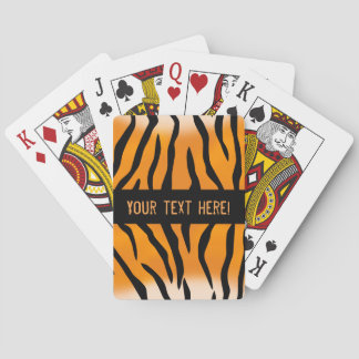 Personalised Monogram Wild Thing Tiger Stripes Playing Cards