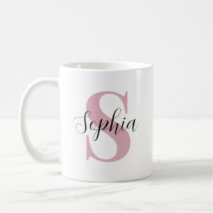 Personalised Monogram with Custom Initial & Name  Coffee Mug