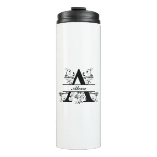 Personalised Monogram with Name (A) Thermal Tumbler