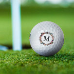 Personalised Monogram Womens Floral Golf Balls<br><div class="desc">Accessorise your golf game with a touch of femininity and unique personalisation. Our pretty golf balls,  delicately adorned with your initial and a dusty pink floral wreath,  are not just visually appealing but designed for performance. Stand out on the greens and showcase your style with every swing!</div>