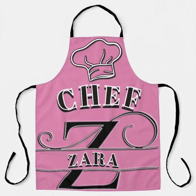 Personalised Monogram (Z) Apron (Front)