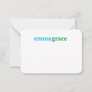 Personalised Monogramed Stationery Note Card