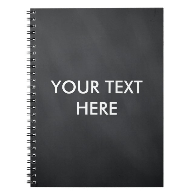 Personalised Monogrammed Black Chalkboard Notebook (Front)