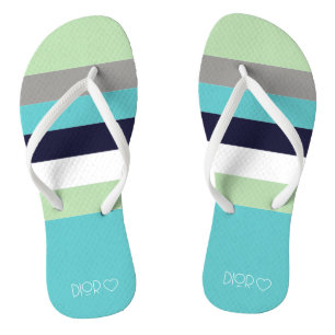 Personalised Monogrammed Colour Strips  Thongs