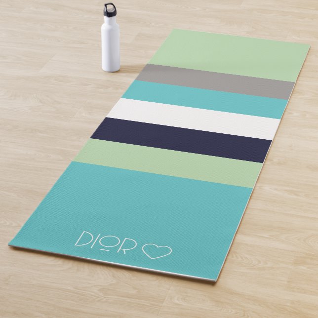 Personalised Monogrammed Colour Strips Yoga Mat (In Situ)