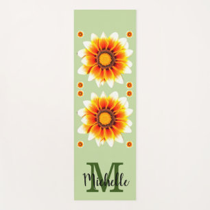 Personalised Monogrammed Floral Yoga Mat