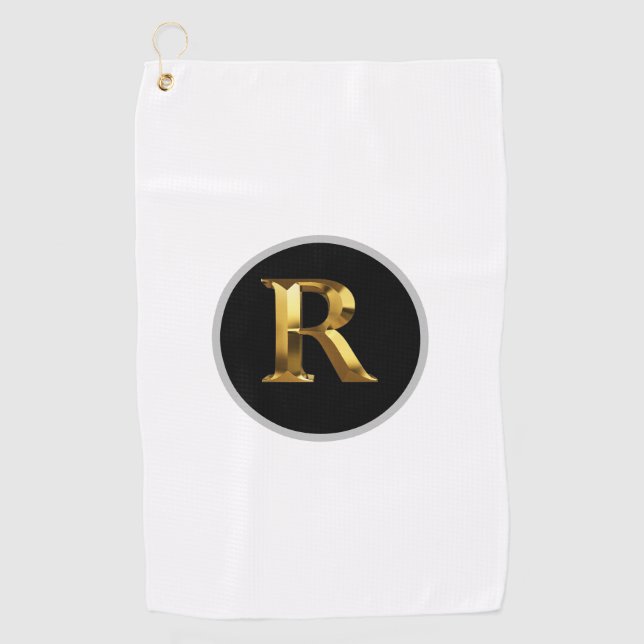 Personalised Monogrammed Golf Balls Towel (Front)