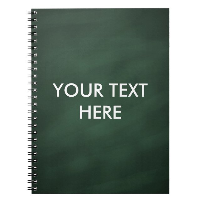 Personalised Monogrammed Green Chalkboard Notebook (Front)