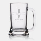 Personalised Monogrammed Groomsman Engraved Beer