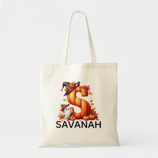 Personalised Monogrammed Halloween Tote Bag