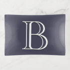 Personalised Monogrammed Initial Dark Blue White