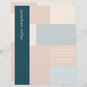 Personalised Monogrammed Modern Art Stationery Custom Letterhead