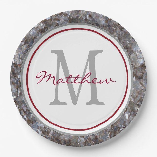 Personalised & Monogrammed  Paper Plate (Front)