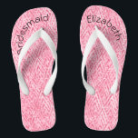 Personalised Monogrammed Pink Glitter Bridesmaid  Thongs<br><div class="desc">A fun gift for the bridesmaids. When her feet are tired at the end of the night,  she'll want these!  Personalise them!</div>