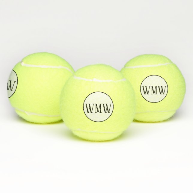 Personalised Monogrammed Tennis Balls (Multi)