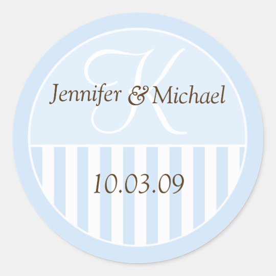 Personalised Monogrammed Wedding Favour Labels