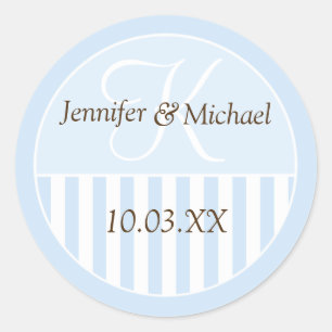 Personalised Monogrammed Wedding Favour Labels