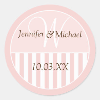 Personalised Monogrammed Wedding Favour Labels