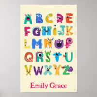 Personalised Monster ABC Silly Alphabet Monsters