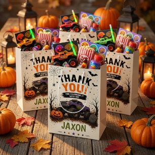 Personalised Monster Truck Halloween Birthday Medium Gift Bag