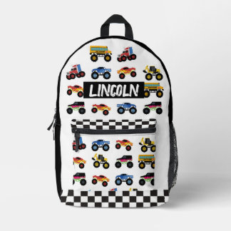 Personalised Monster Truck Kids Backpack