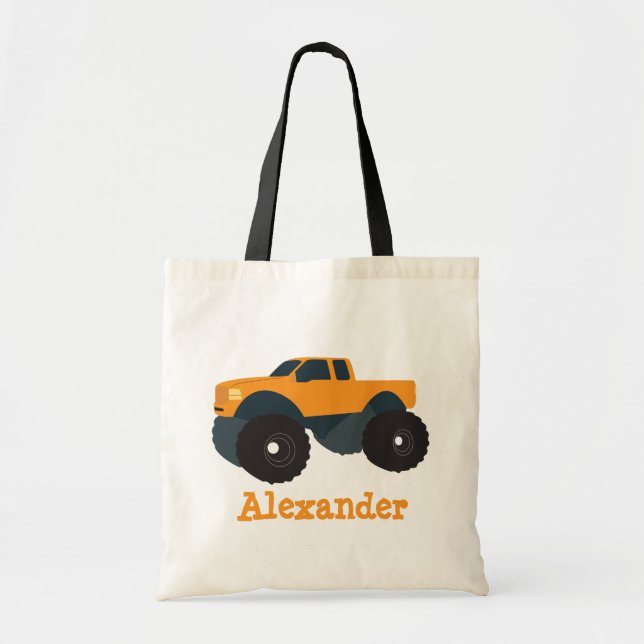 Personalised Monster Truck Vehicle Tote Bag (Front)
