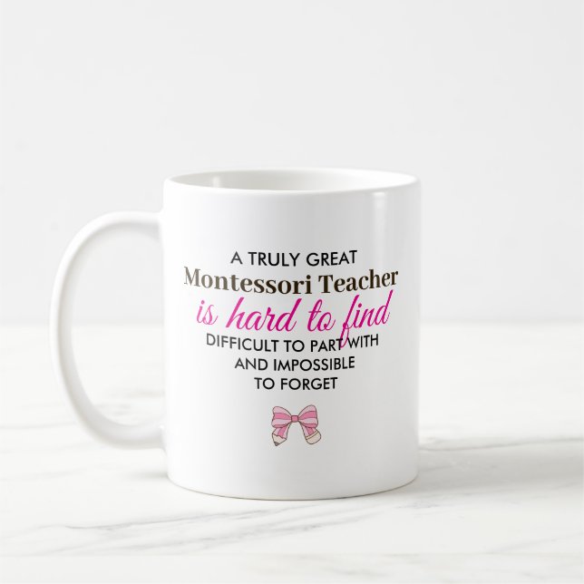 Personalised Montessori Teacher Appreciation Gift Coffee Mug (Left)
