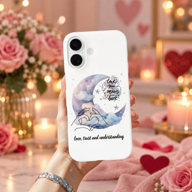 Personalised Moon and Back Love Case-Mate iPhone Case (Creator Uploaded)