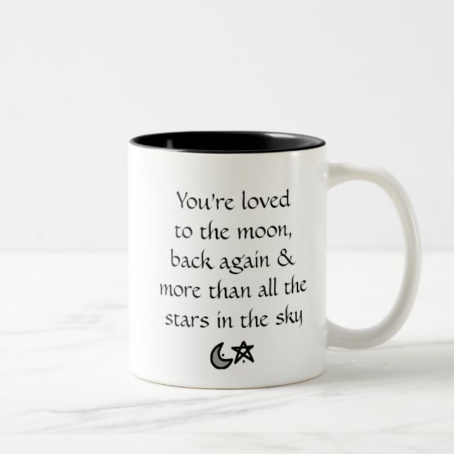 personalised moon and star quote Mug (Right)