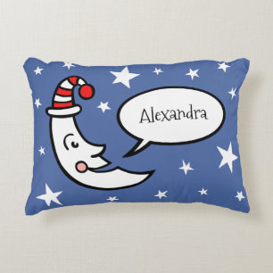 Personalised Moon and Stars Throw Pillow Cushion
