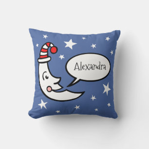 Personalised Moon and Stars Throw Pillow Cushion