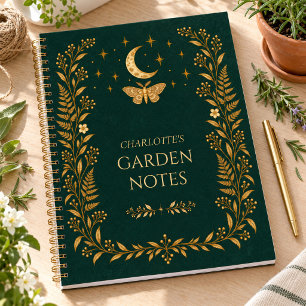 Personalised Moon Botanical Garden Notes Journal