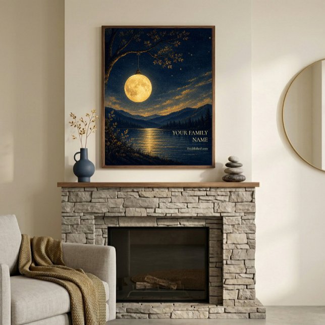 Personalised Moon Lantern Wall Art Print (Creator Uploaded)