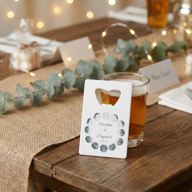 Personalised Moon Phase White Cosmic Wedding Date (Creator Uploaded)