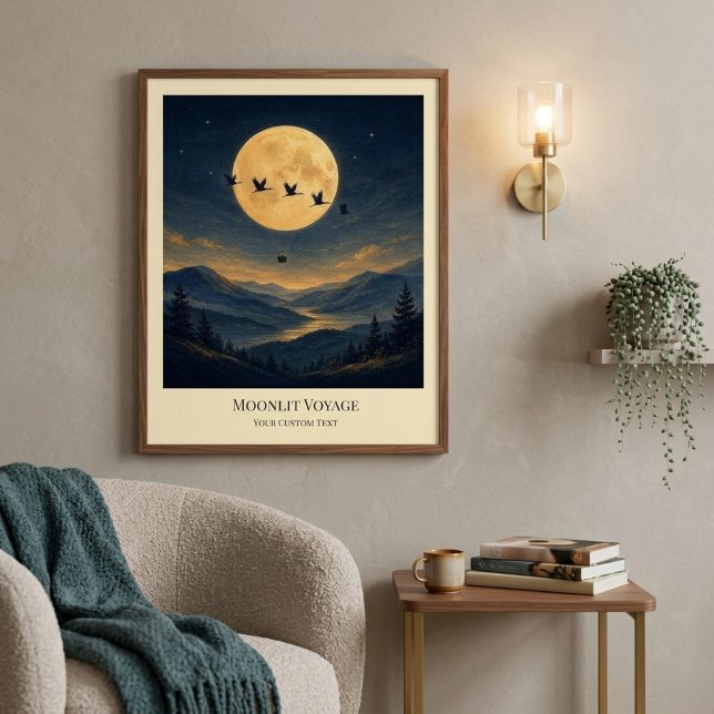 Personalised Moonlit Voyage Art Poster (Creator Uploaded)