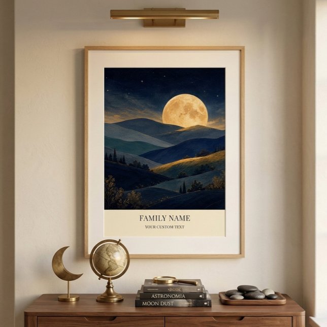 Personalised Moonrise Landscape Art Poster (Creator Uploaded)