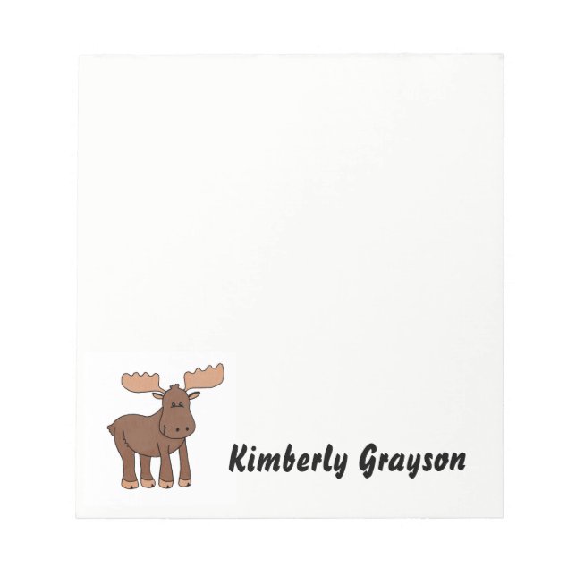 Personalised Moose Notepad (Front)
