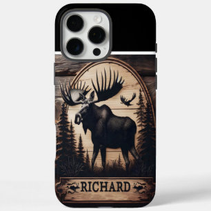 Personalised Moose Wood Sign iPhone 16 Pro Max Case