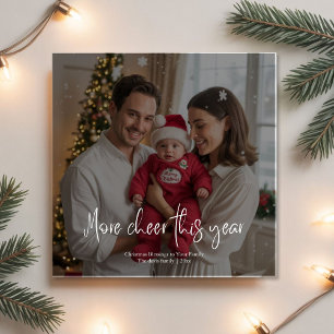 Personalised More Cheer This Year Family Christmas Holiday Card