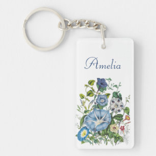 Personalised Morning Glories Key Ring
