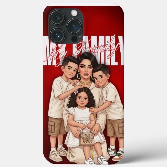 Personalised Moroccan Family Phone Case  (Back)
