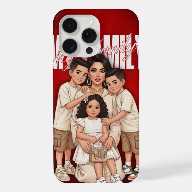 Personalised Moroccan Family Phone Case  (Back)