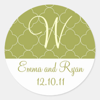 Personalised Moroccan Green Stickers