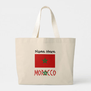 Personalised Morocco Flag Large Tote Bag