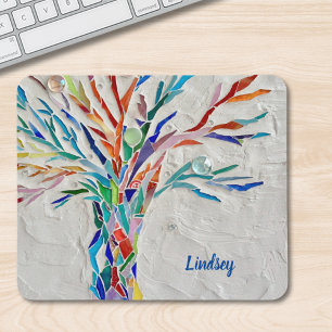 Personalised Mosaic Tree Mouse Pad