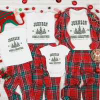 Personalised Moss Green Family Christmas Matching