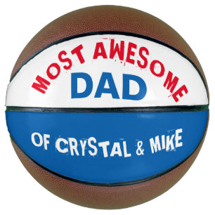 Personalised Most Awesome Dad Parent Cool Basketball