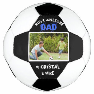 Personalised Most Awesome Dad Parent Photo Soccer Ball